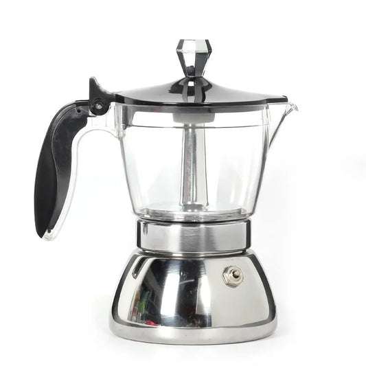 New Clear-View Stainless Steel Moka Pot