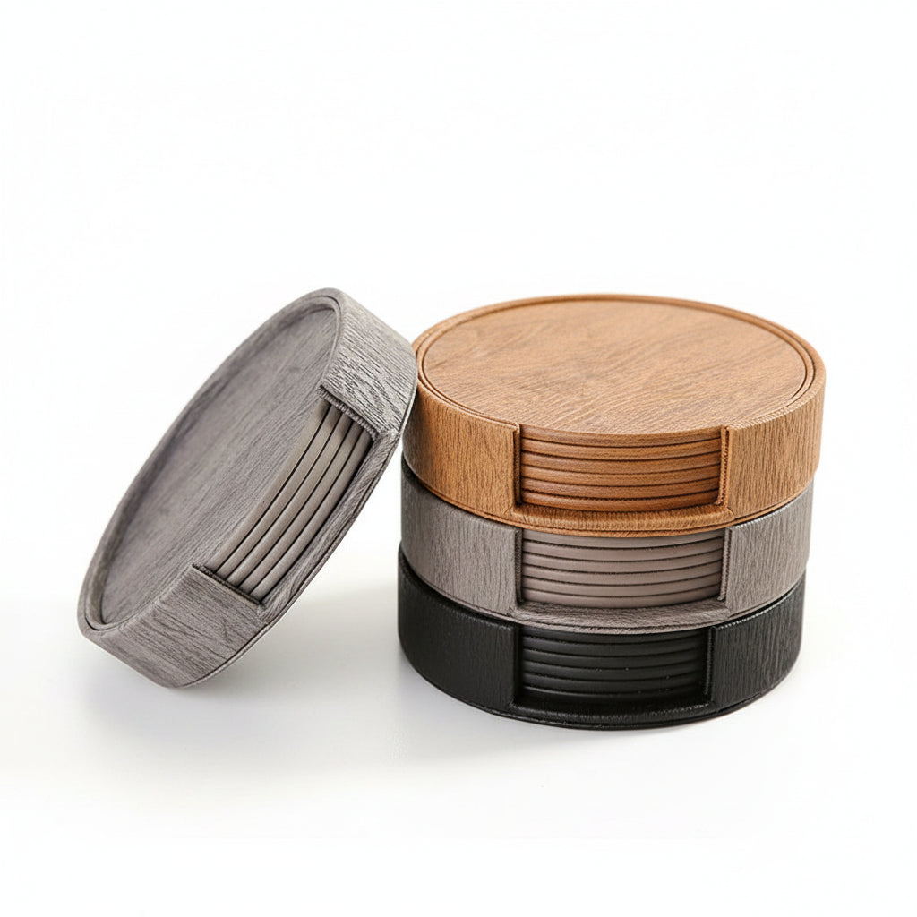 Coasters on a white background