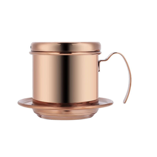 Rose gold metal Vietnamese coffee maker
