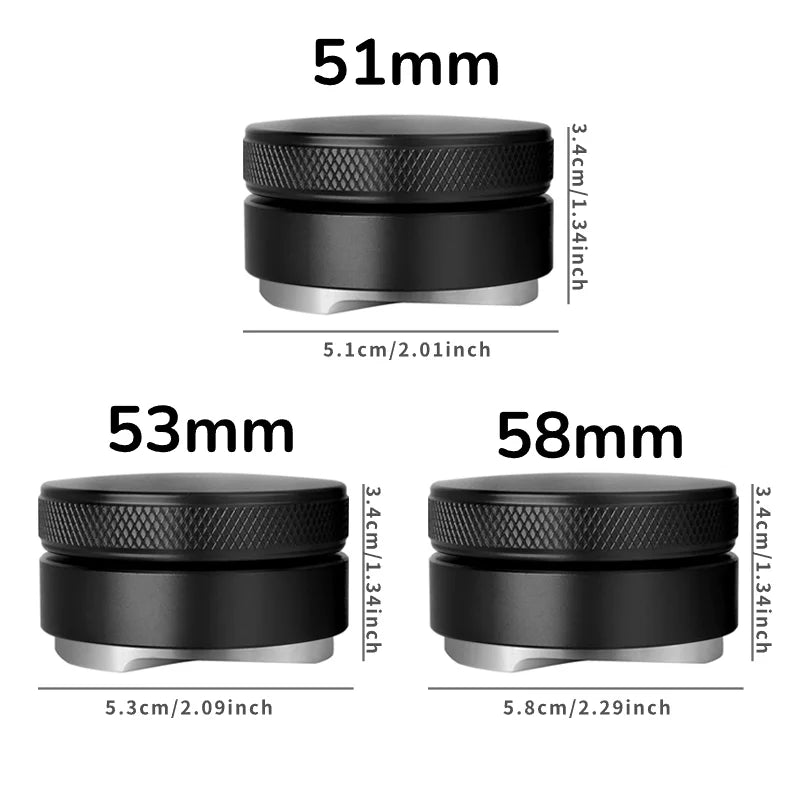 Three black coffee tamper
