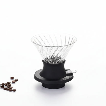 Clear glass coffee dripper